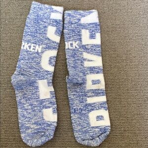 Birkenstock Heathered Blue and White Chunky Socks
